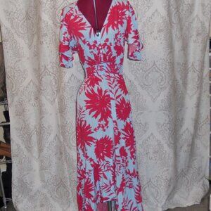 Abel the Label Anthro XS High Low Flutter Sleeve Dress